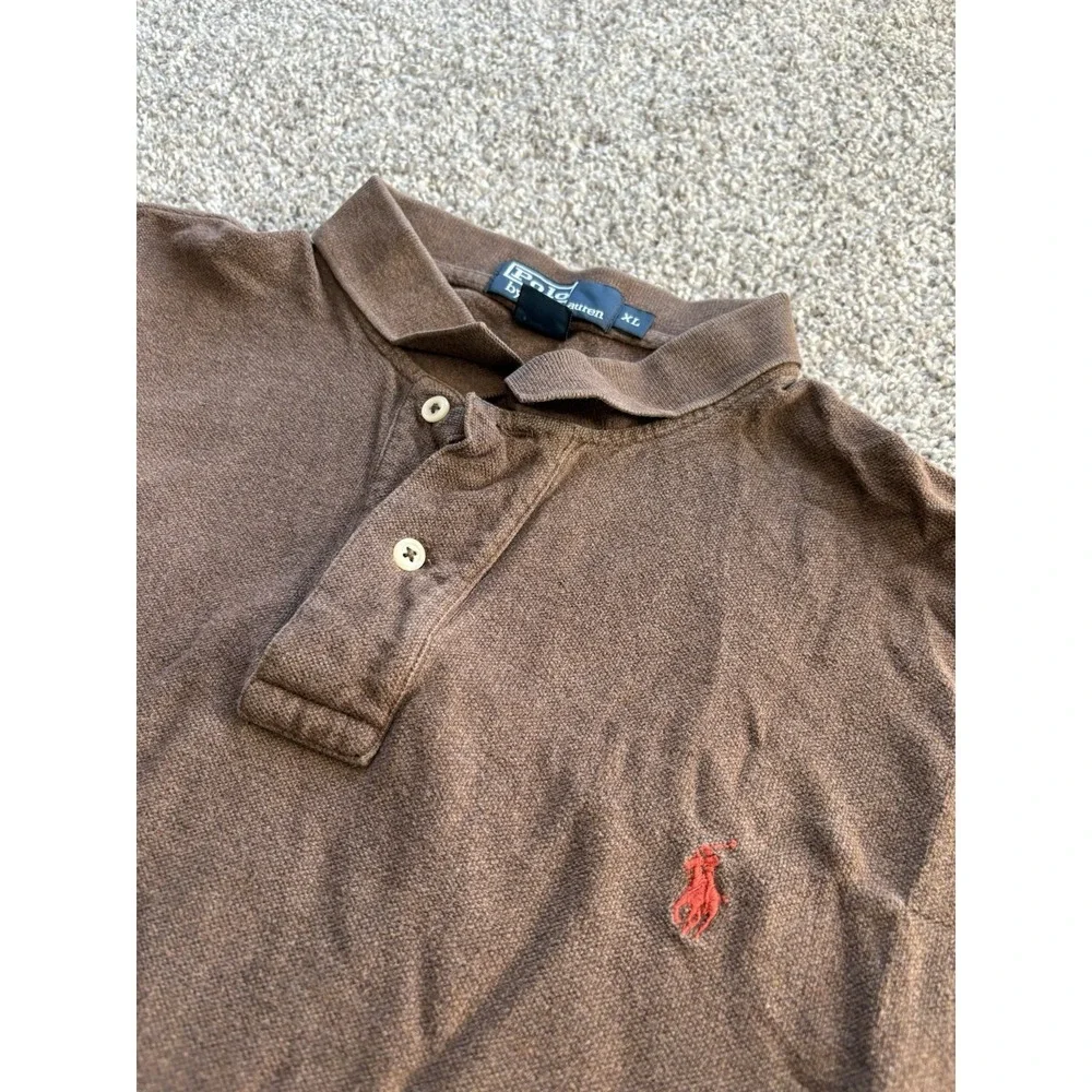 Polo Ralph Lauren Shirt Men's Size XL Light Brown Short‎ Sleeve Polo